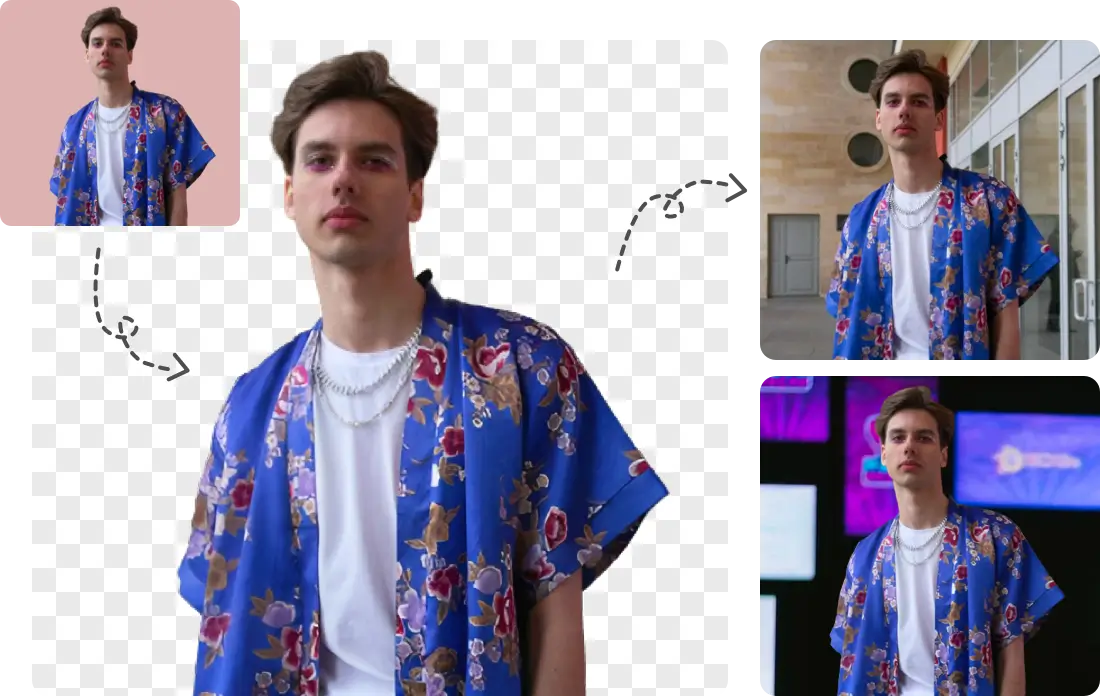 Online na Background Changer na pinapagana ng AI