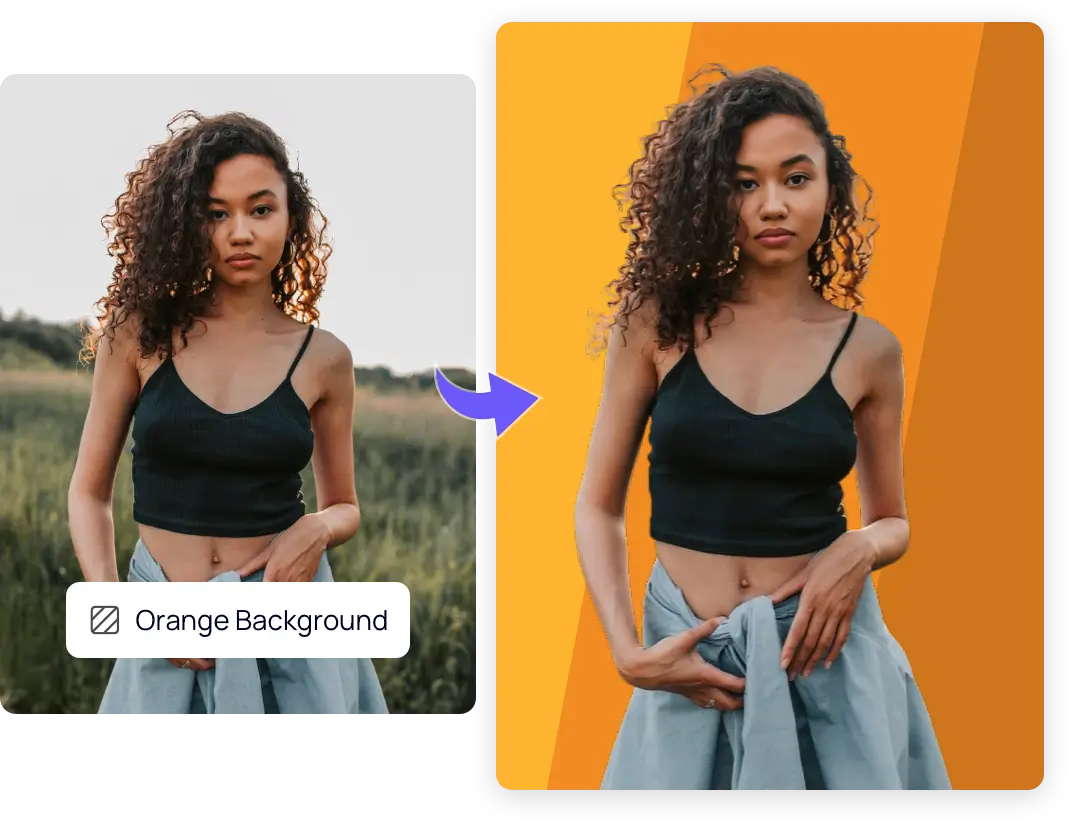 change photo background to orange