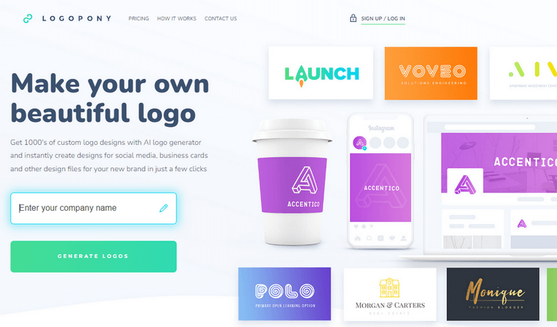 Pembuat logo ai gratis Logopony