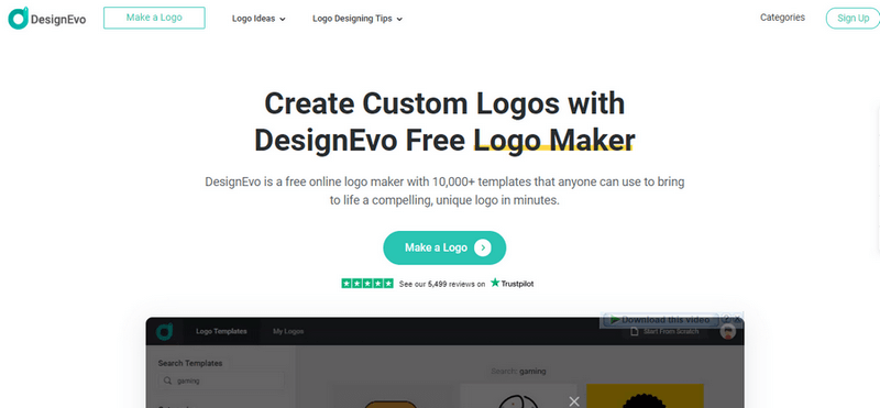 Desain pembuat logo EVO ai