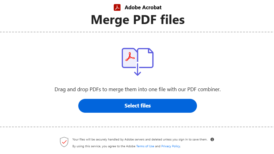 Adobe Merge PDF en línea