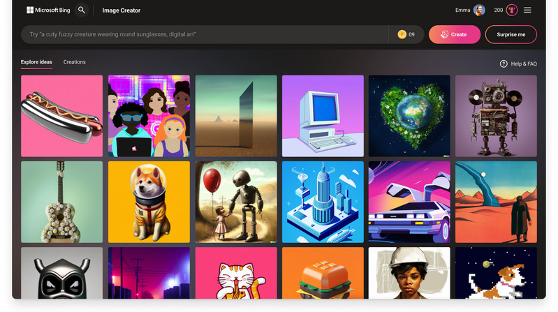 Bing Image Creator tengah perjalanan gratis