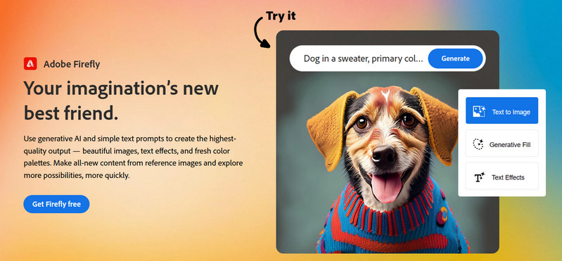 Gerador de imagens Adobe Firefly ai