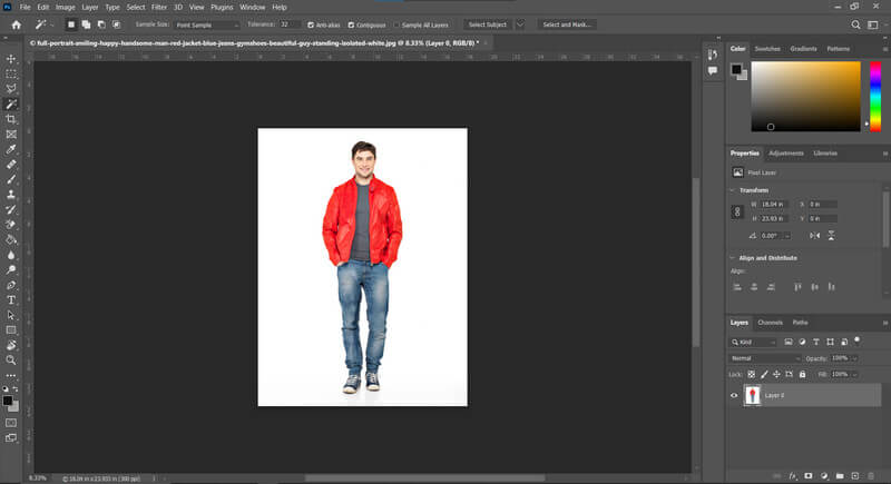 Cambia il colore dell'immagine in Photoshop - maschera