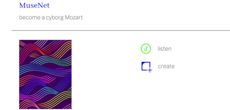 MuseNet AIソングメーカー