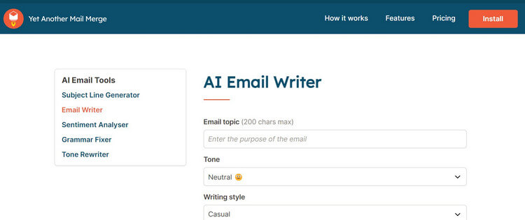 Yamm AI E-Mail-Writer-Tools