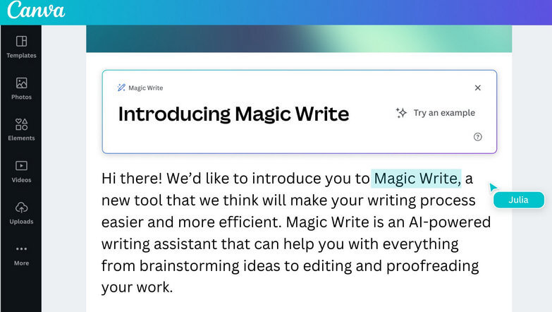 Canva Magic Write