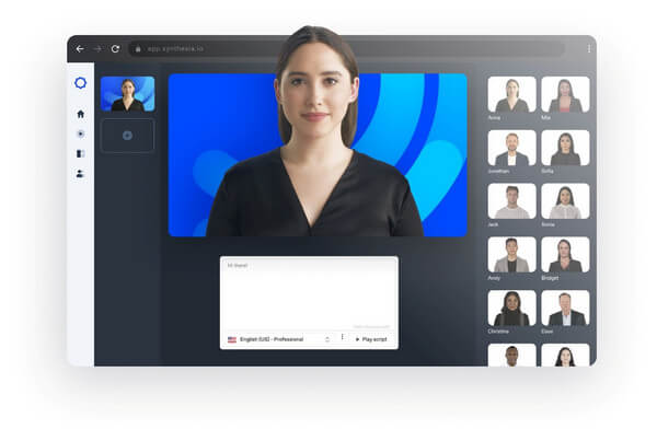 Generador de videos de inteligencia artificial Synthesia