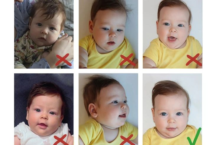 Anforderungen für Baby-Passfotos