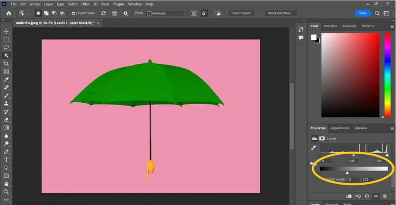 cambiare il colore di un oggetto in Photoshop