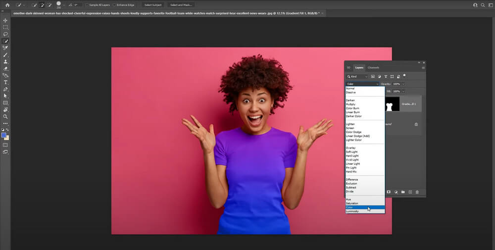 Choose Color in Blending Mode