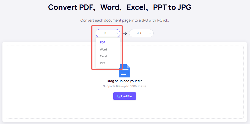 Choose PDF File to Convert