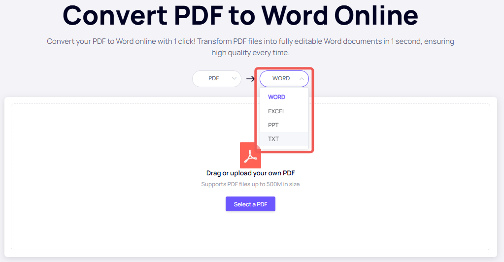 Choose Word Format