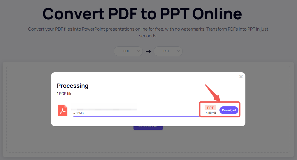 Convert PDF to PPT Online