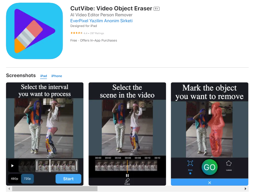 CutVibe Video Eraser Watermark Remover