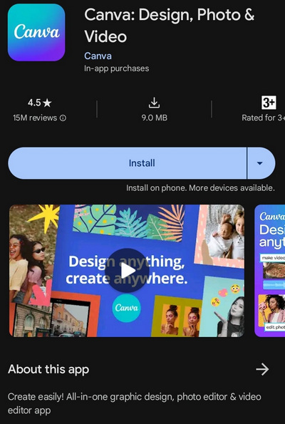 Radiergummi-App – Canva