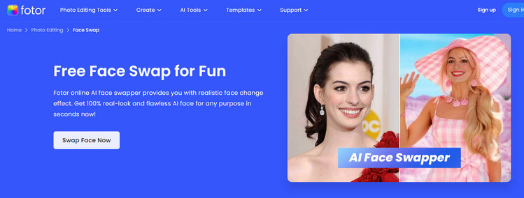 Échange de visage gratuit pour le plaisir