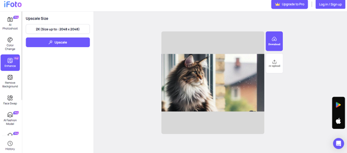iFoto, mejorador de fotos con IA