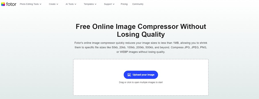 Fotor Online Image Compressor