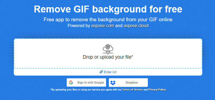 Aspose GIF background remover online