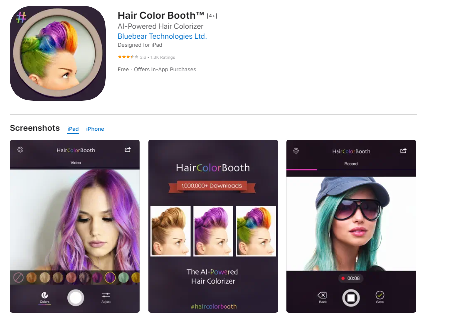 App per la colorazione dei capelli