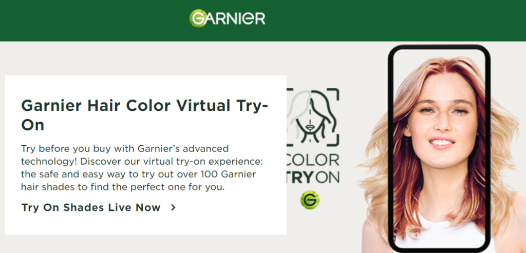 Applicazione per cambiare il colore dei capelli