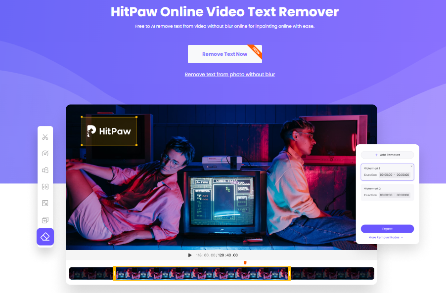 HitPaw ビデオ透かし除去