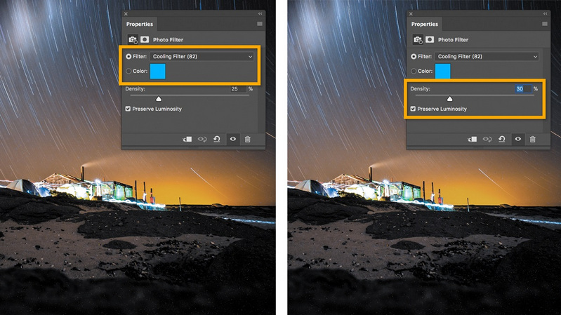 Photoshop de gradação de cores