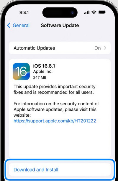 Update your iOS device