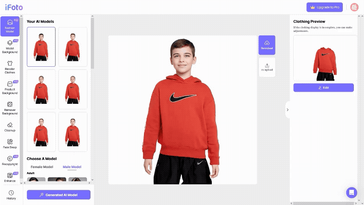 essayage de vêtements pour enfants