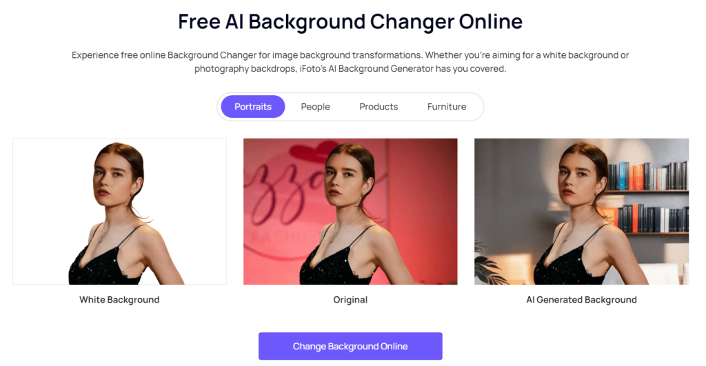 Changeur d'arrière-plan iFoto AI
