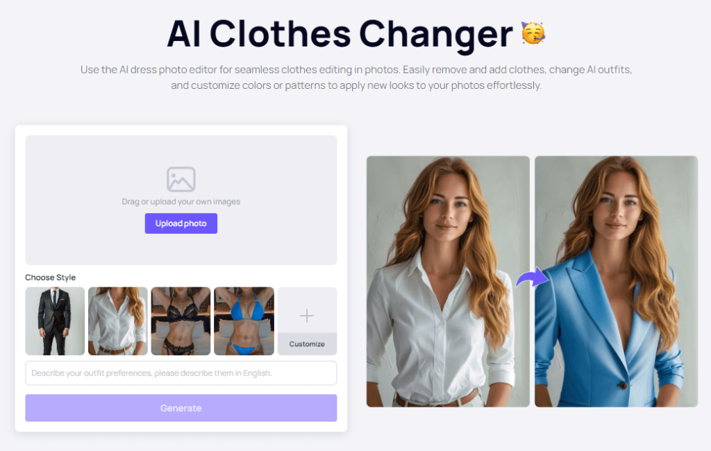 Générateur de photos de tenue iFoto AI