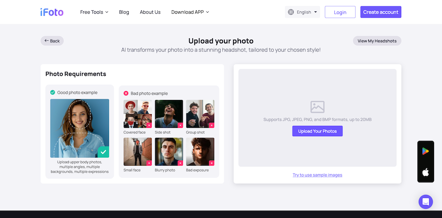 Erstellen Sie LinkedIn-Profilbilder mit iFoto