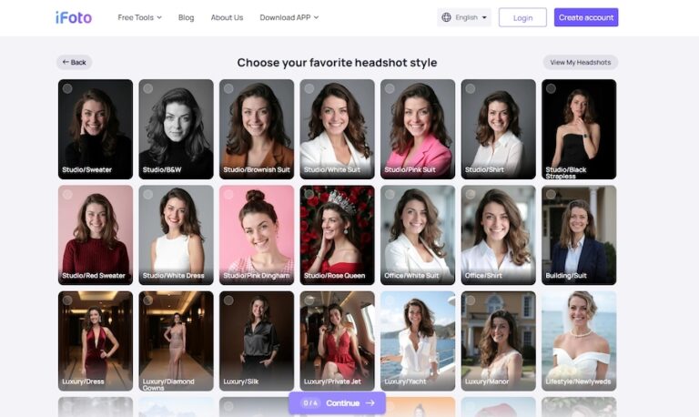iFoto プロフィール写真の作成