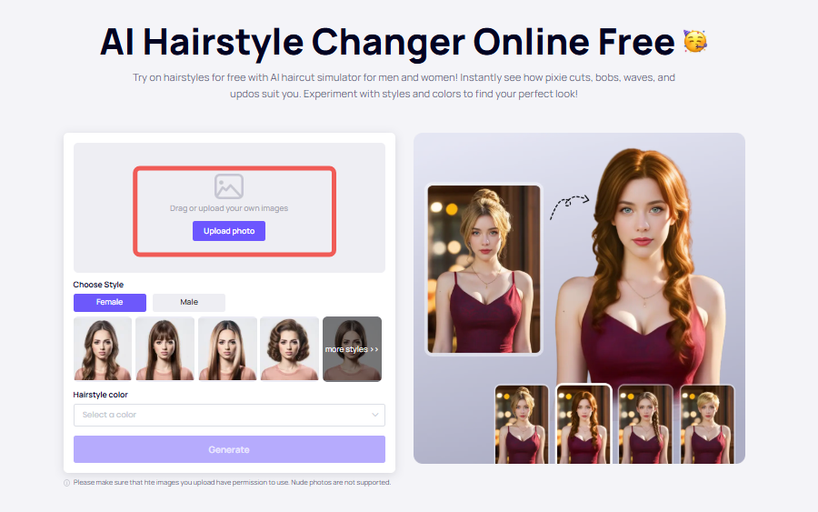 iFoto Hair Color Try On