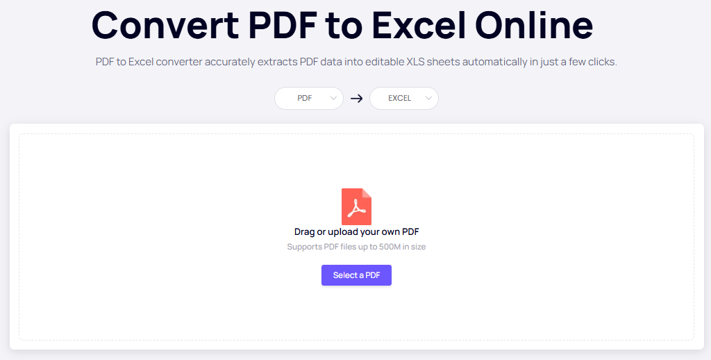 iFoto PDF to Excel Converter