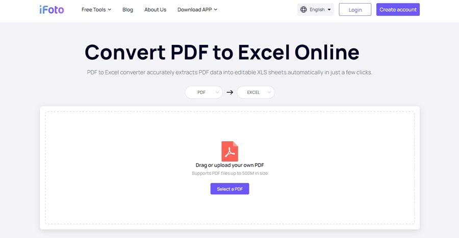 Convertir un PDF en Excel avec iFoto