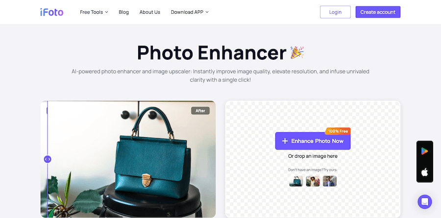 Mejorador de fotos iFoto