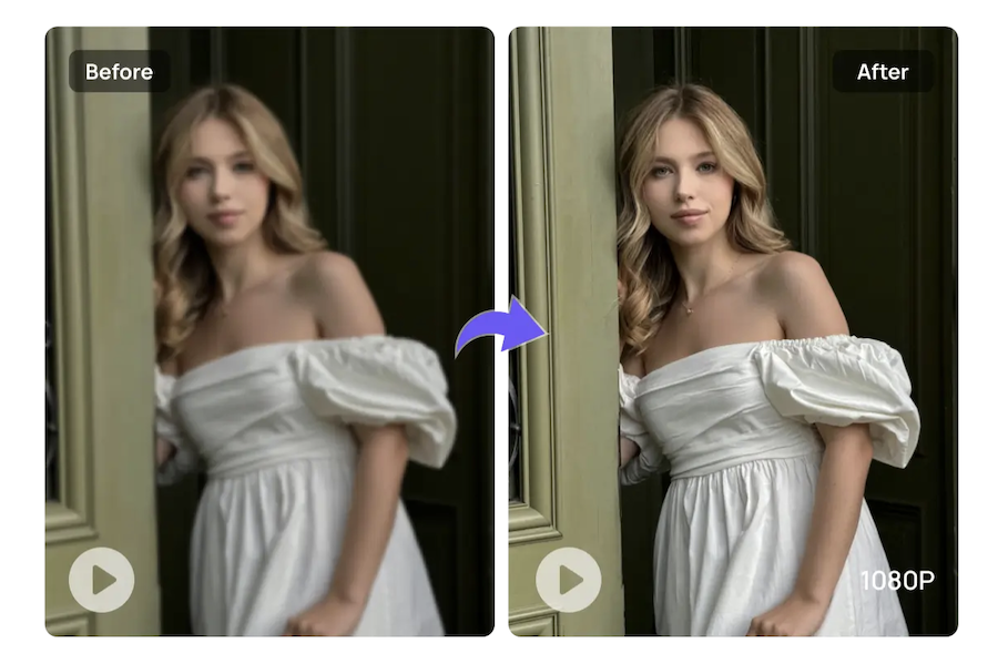 iFoto ビデオエンハンサーはビデオ解像度を HD に向上します