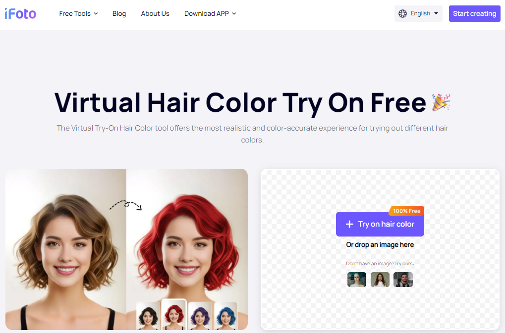 Prova virtuale del colore dei capelli con iFoto