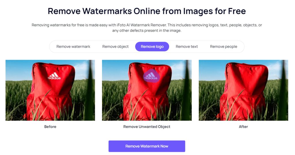 iFoto Water Remover from Image
