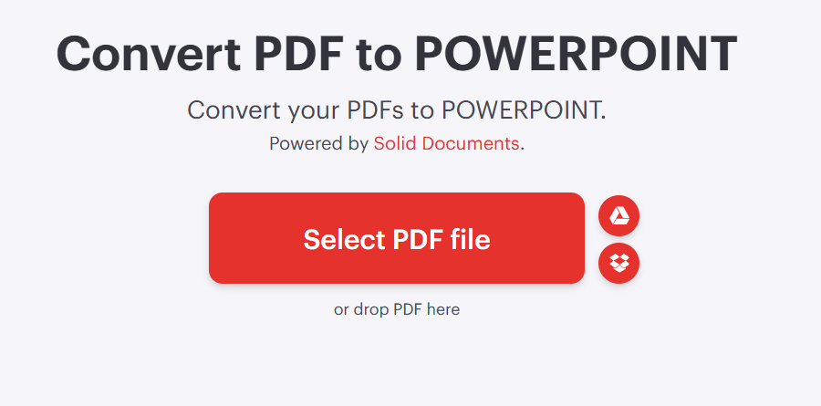 iLovePDF PDF to PPT Converter