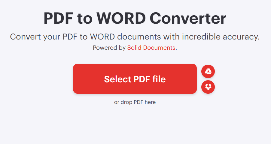 ILovePDF PDF to Word Converter