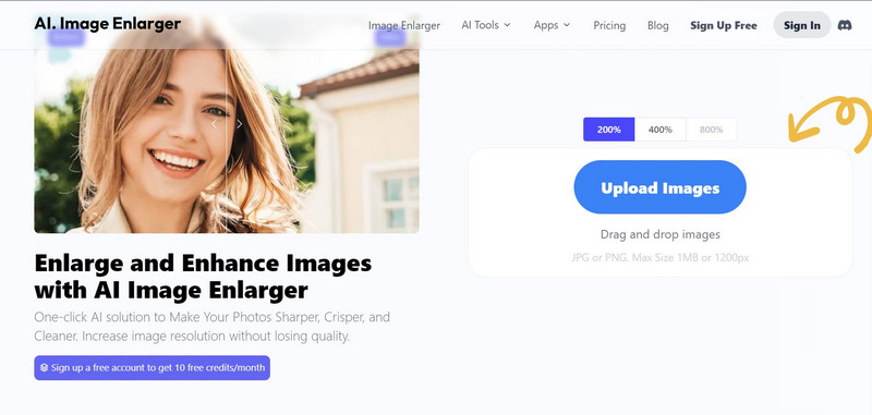 AI image enlarger
