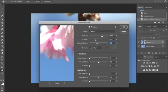 Photoshop verbessert die Bildklarheit