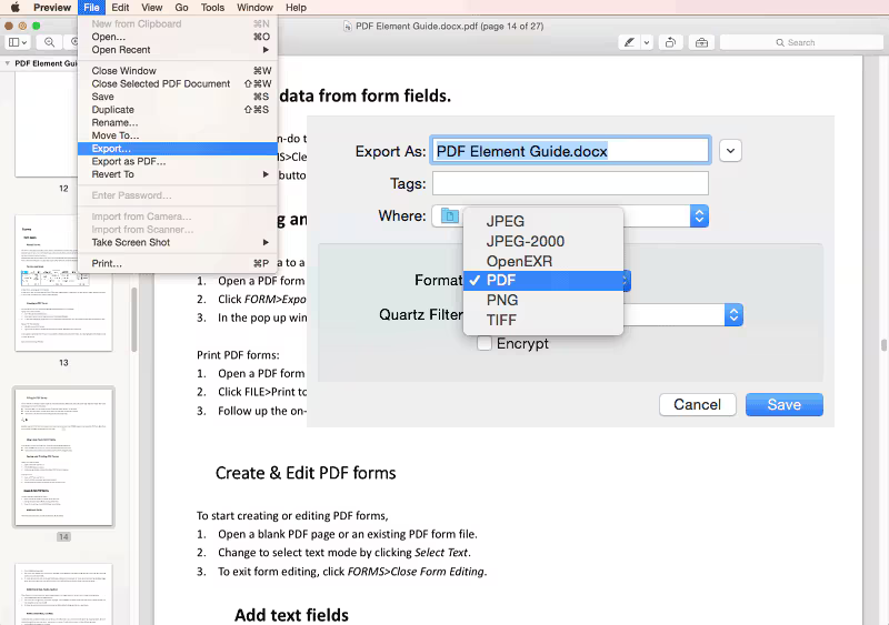 Come convertire JPG in PDF su Mac