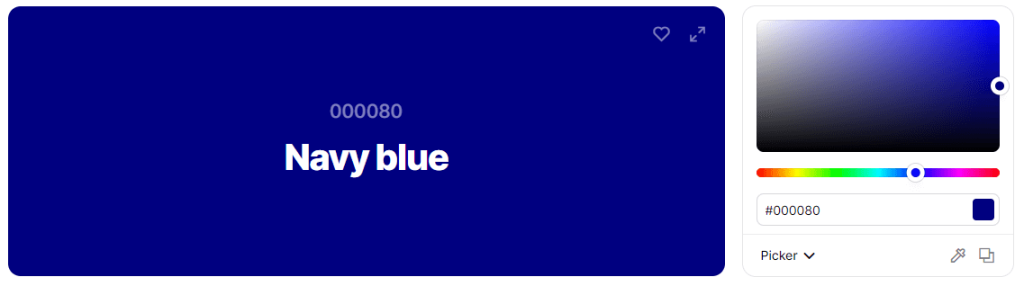 Couleur Bleu Marine