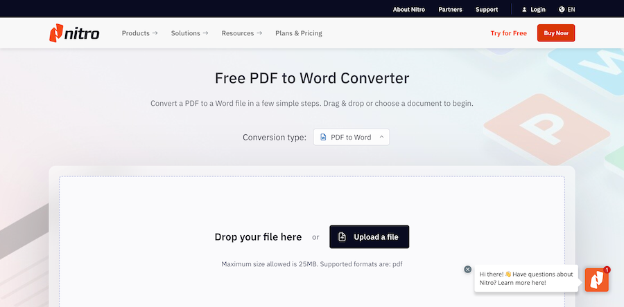Nitro PDF ke Word