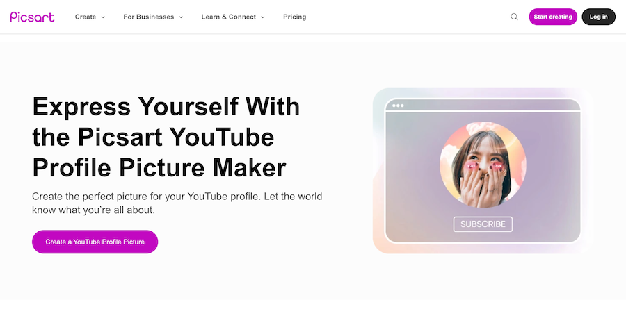 Picsart YouTube Profile Picture Maker