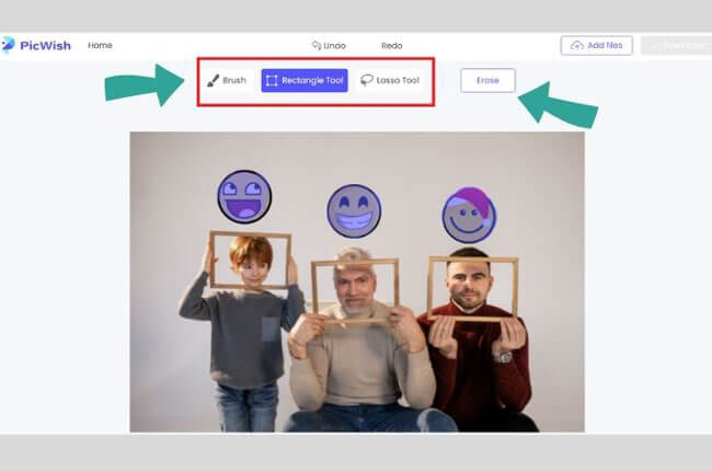 PicWish Стирание эмодзи